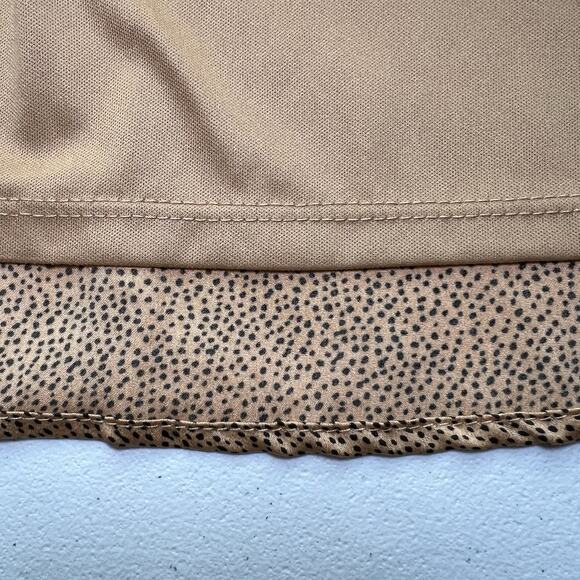 Francesca’s Collection Bronze And Black Dotted Satin Mini Babydoll Dress Size M - Picture 7 of 7